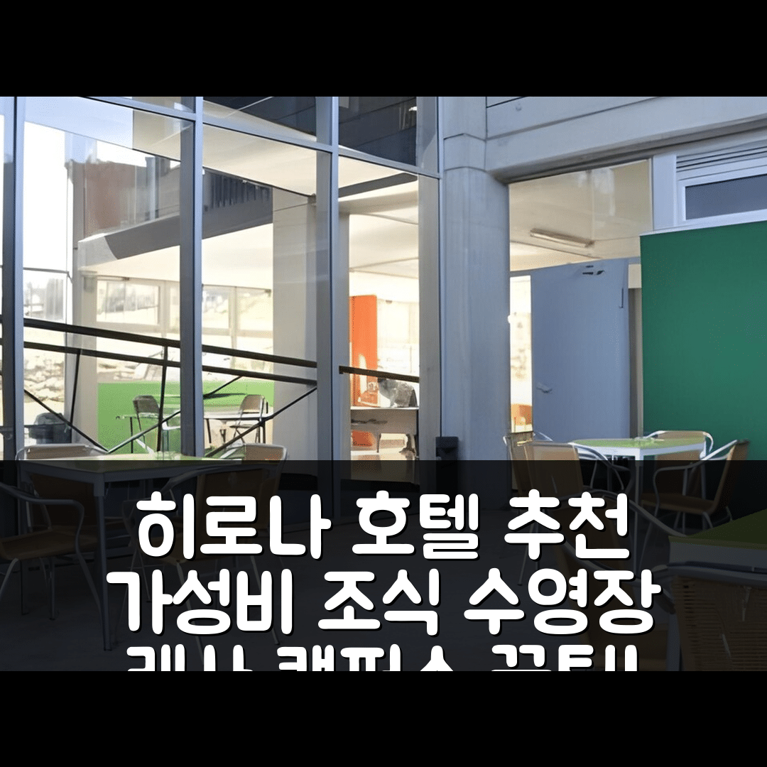 히로나 숙소 여행 호텔 추천 레지던시아 우니베르시타리아 레사 캠퍼스 데 몬틸리비 | 가성비 좋은 조식과 수영장 정보 5가지