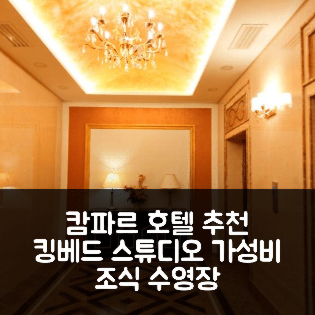 캄파르 숙소 여행 호텔 추천 캄파르 샹젤리제 킹베드 스튜디오 | 가성비 뛰어난 4가지 조식과 수영장 정보