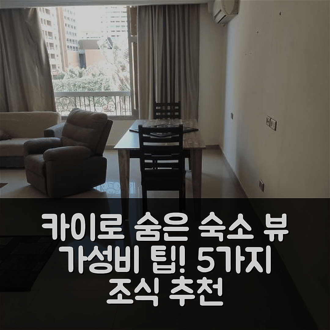 카이로 숙소 여행 호텔 추천 풀 플랫 코지 플레이스 | 테리픽 뷰와 가성비 훌륭한 조식 5가지