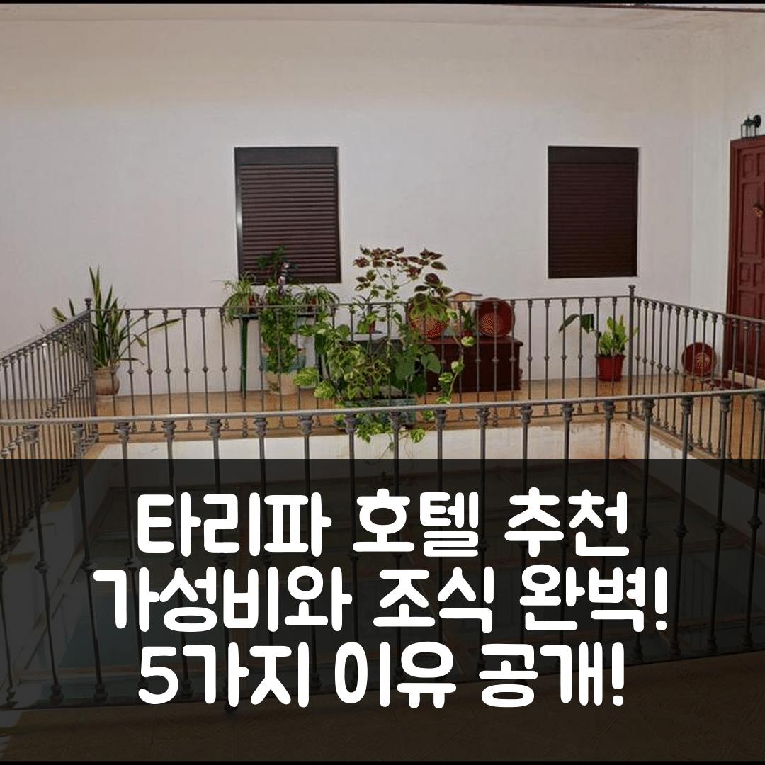 타리파 숙소 여행 호텔 추천 아파트멘토 카날레하스 | 가성비 뛰어난 위치와 조식 완벽한 5가지 이유